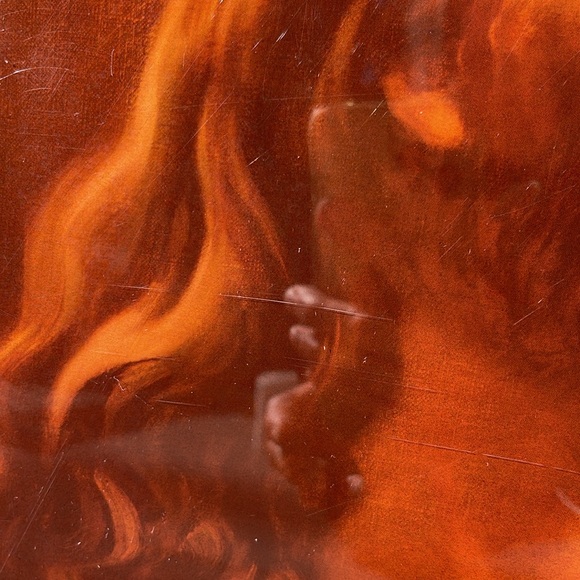 Vintage Head of Christ Lacquered Wood Wall Art 15x22 - Picture 11 of 12